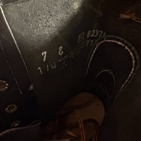 NEW Vtg Georgia Steel Toe Logger Black Biker Punk Boots Mens 7 E Womens 8.5 / 9 - Picture 7 of 11